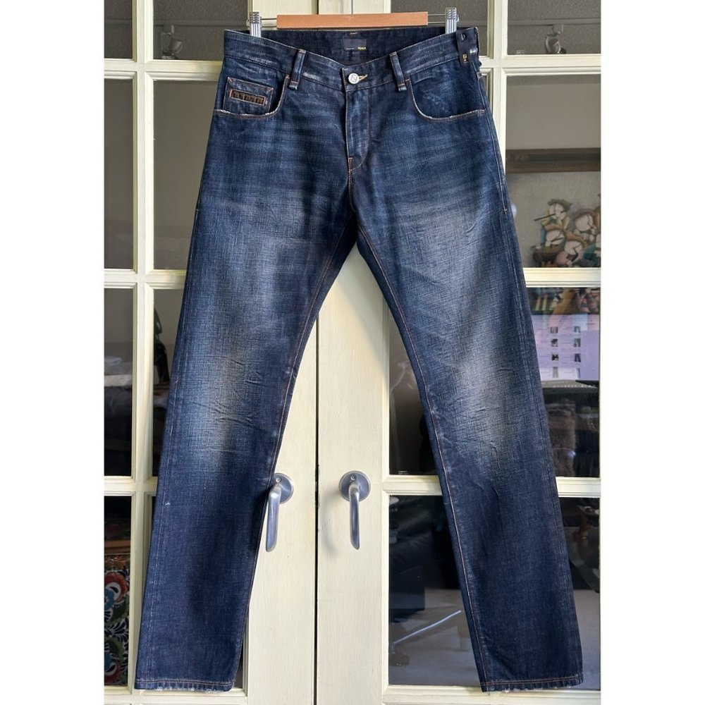Fendi Slim Cotton Jeans with Logo Size 32